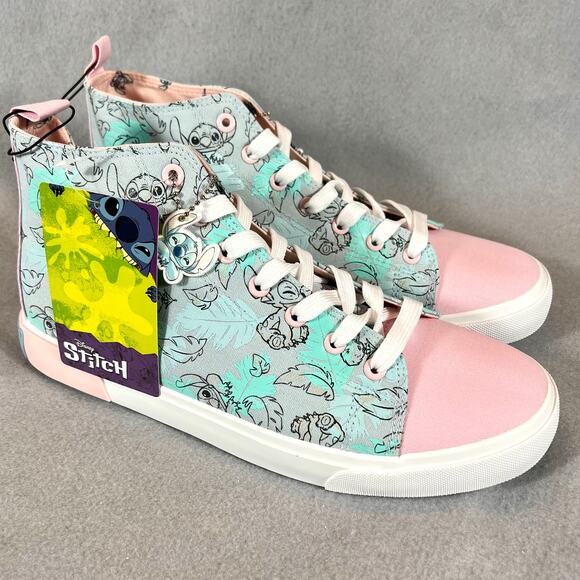 Lilo & Stitch and Angel Hi-Top Sneakers Womens Size 11 NWT - Picture 1 of 10